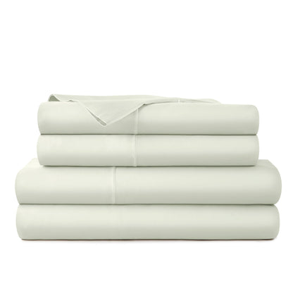 Whisper Organics 300 TC Organic Sateen Sheet Set, Pastel Green – product photo