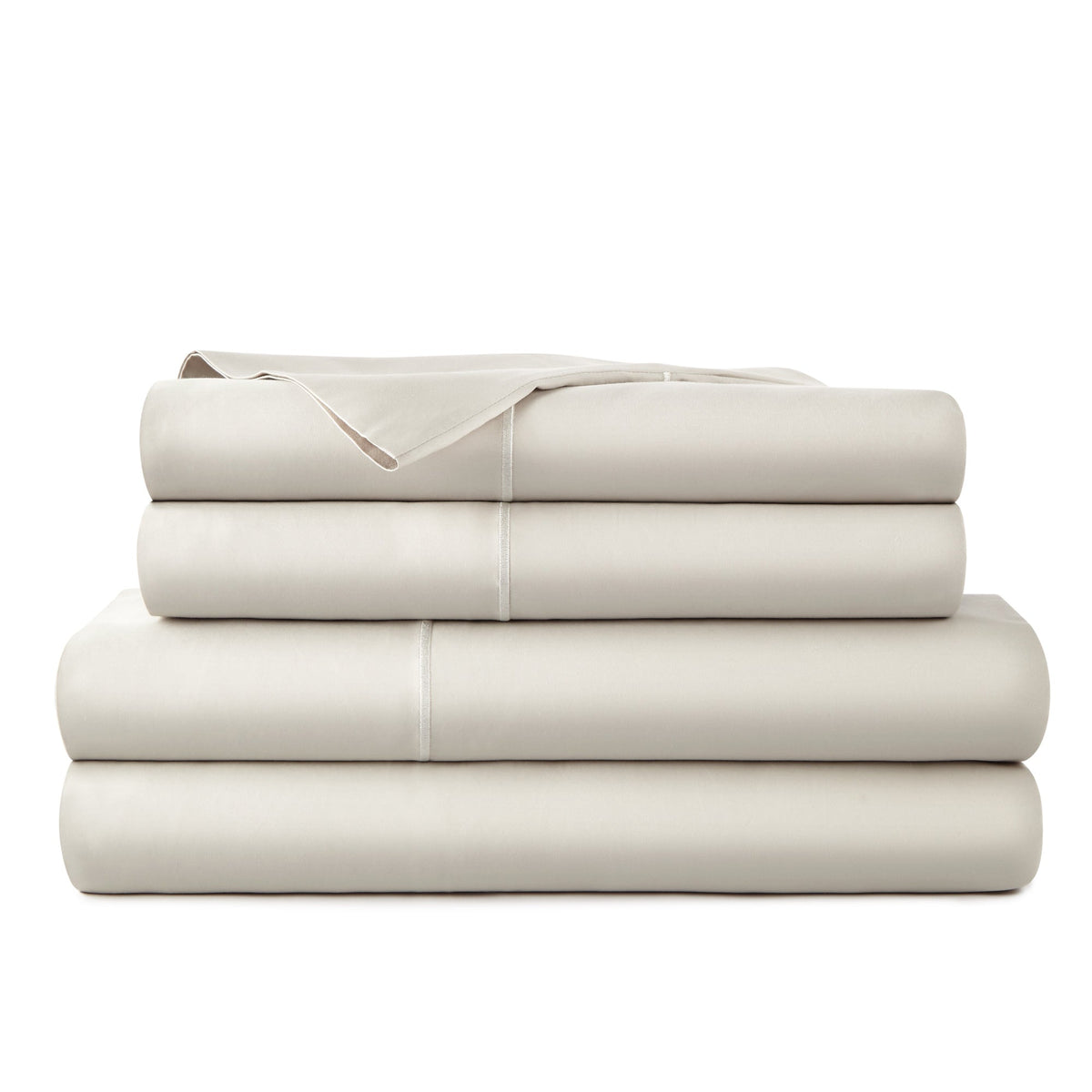 Whisper Organics 300 TC Organic Sateen Sheet Set, Pewter – product photo