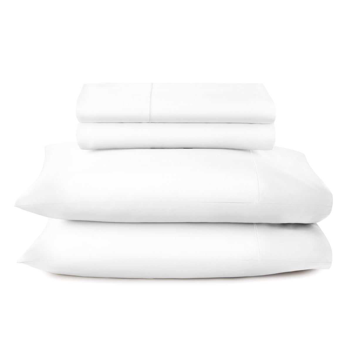 Whisper Organics 500 TC Organic Sateen Sheet Set, White – product photo