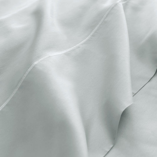 Whisper Organics 300 TC Organic Sateen Flat Sheet, Shore – fabric close-up