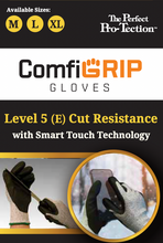 Load image into Gallery viewer, ComfiGrip Level 5 Cut Resistent Touch Sensitive Work Gloves
