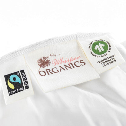 Whisper Organics 500 TC Organic Cotton Pillow Protector – label close-up