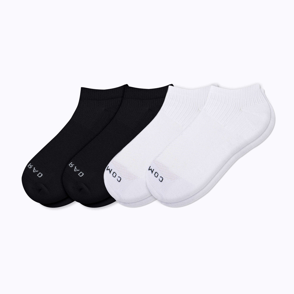 Comrad Ankle Compression Socks, 4 Pack, Black & White – flat lay