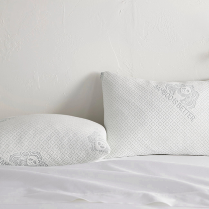 Bamboo is Better Adjustable Bamboo Cooling Bed Pillow – on a bed