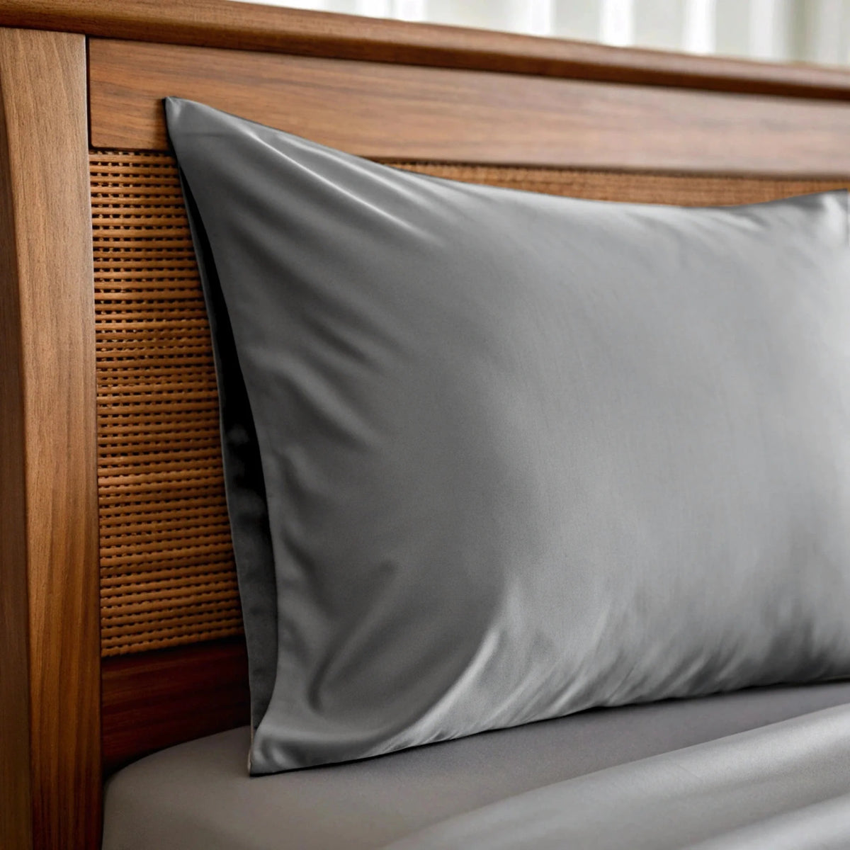 Bamboo is Better Copper Infused Bamboo Pillowcase, Graphite Gray – fabric close-up