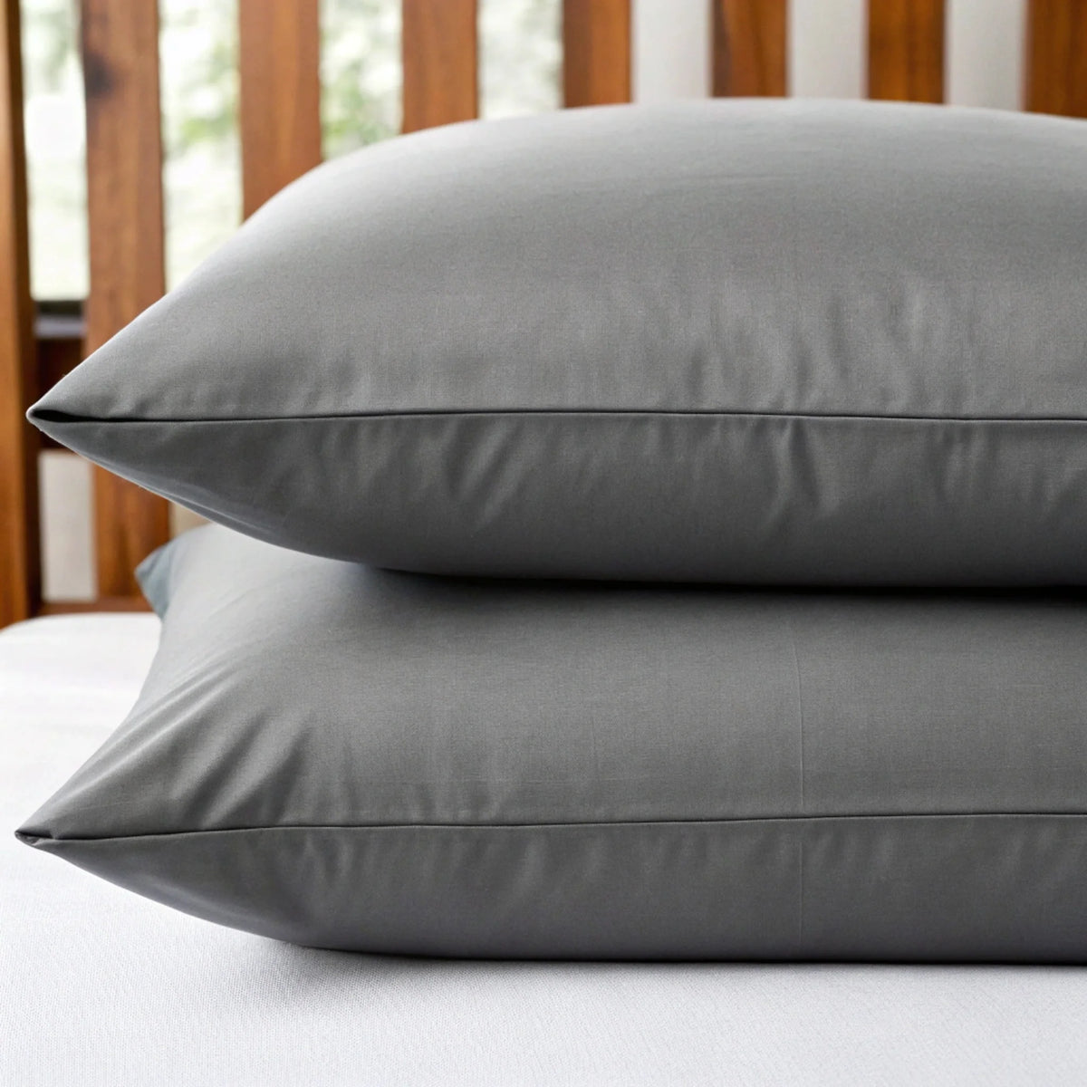 Bamboo is Better Copper Infused Bamboo Pillowcase, Graphite Gray – close-up