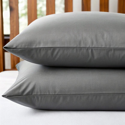 Bamboo is Better Copper Infused Bamboo Pillowcase, Graphite Gray – close-up