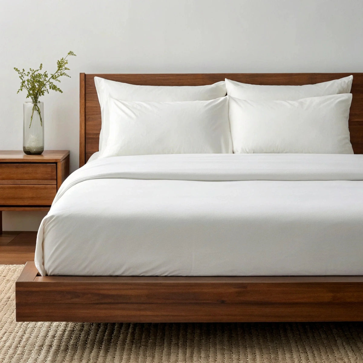 Bamboo is Better Copper Infused Bamboo Sheet Set, Powder White – side view