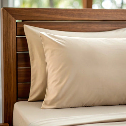 Bamboo is Better Copper Infused Bamboo Pillowcase, Summer Sand – fabric close-up
