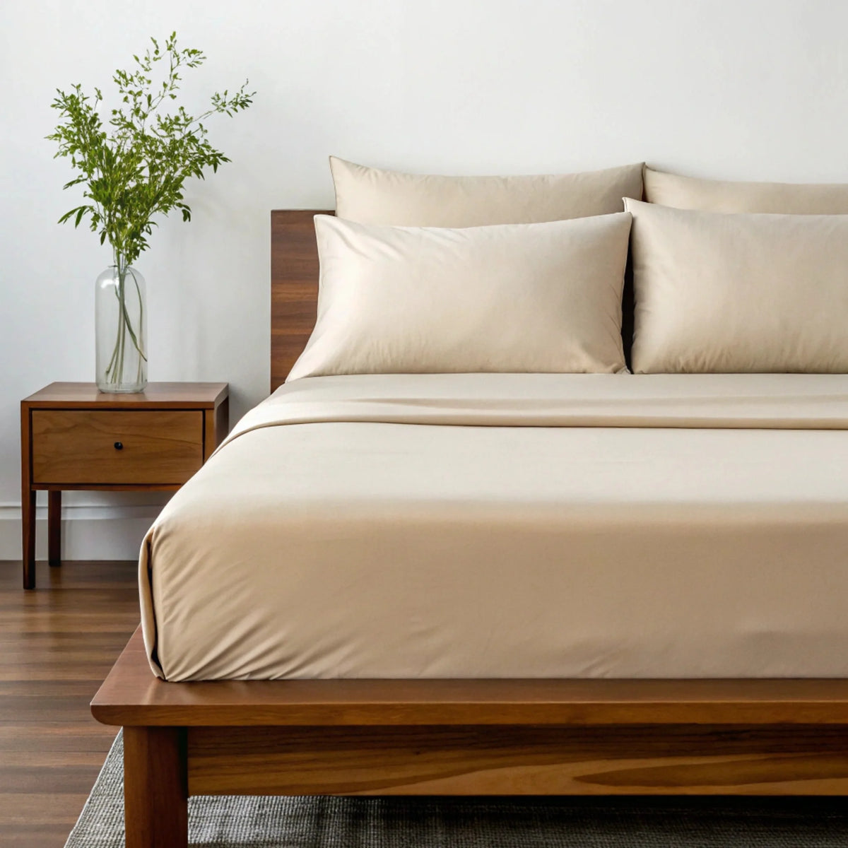Bamboo is Better Copper Infused Bamboo Sheet Set, Summer Sand – side view