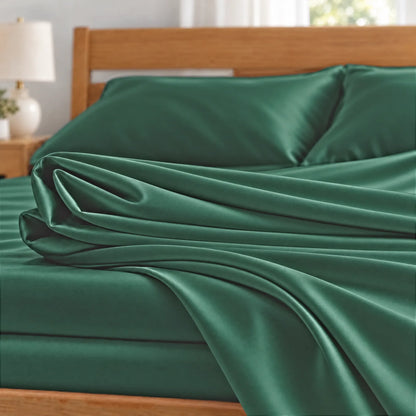 Bamboo is Better Cooling Bamboo Body Pillowcase, Emerald Green – close-up