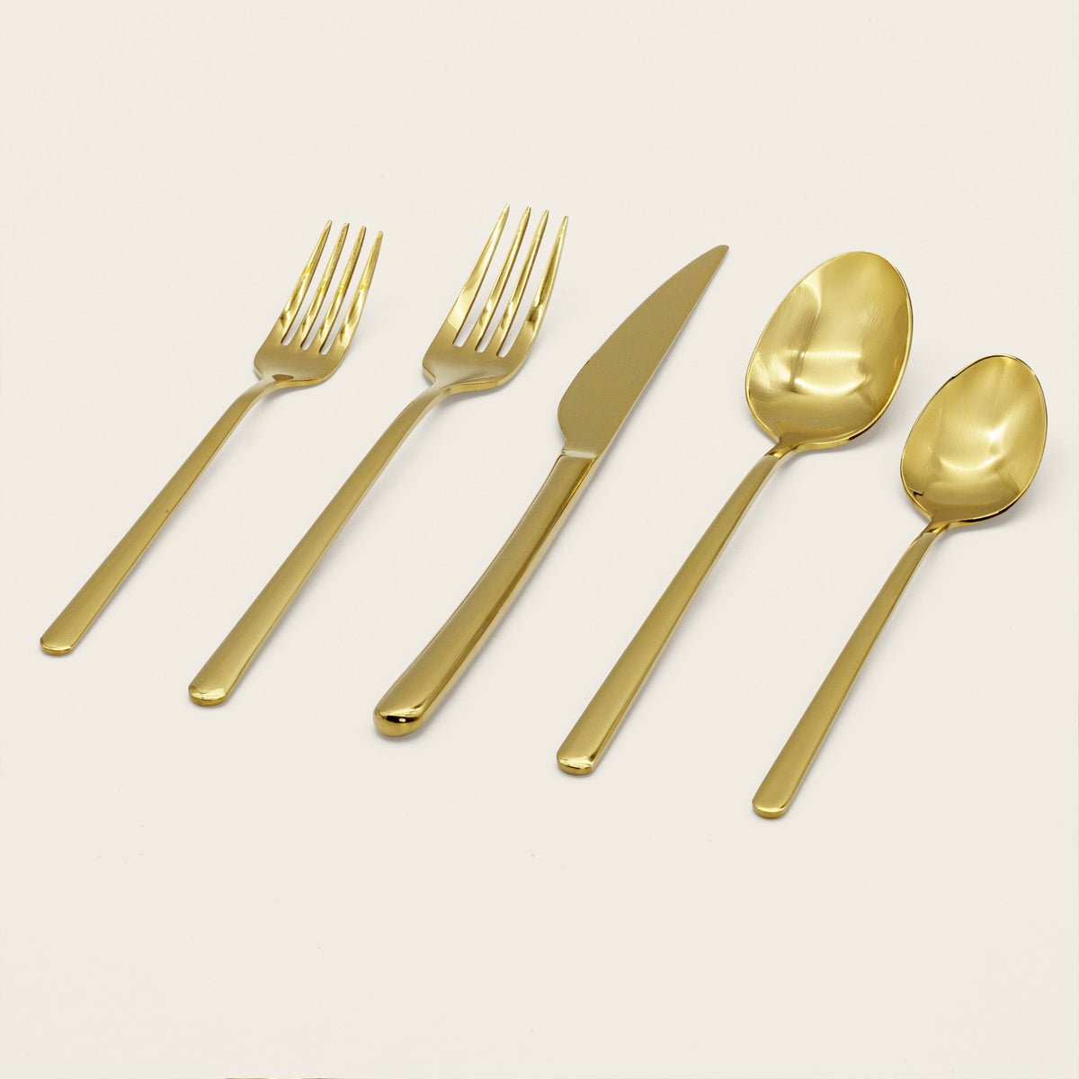 Italic Emilia Mirror 20-Piece Flatware Set, Gold – product photo