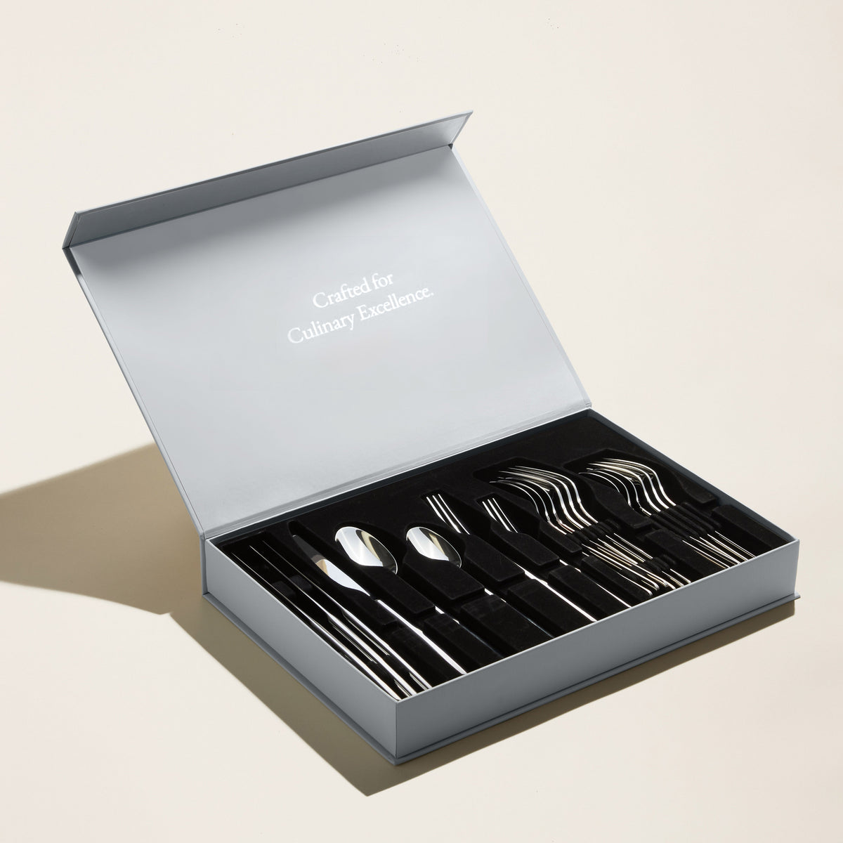Italic Emilia Mirror 20-Piece Flatware Set, Silver – product photo