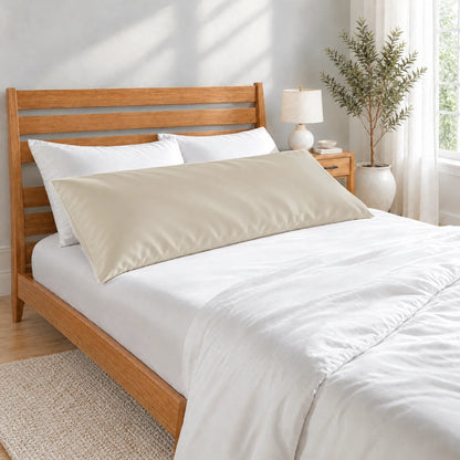 Bamboo is Better Cooling Bamboo Body Pillowcase, Ivory – head-of-bed view