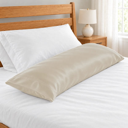 Bamboo is Better Cooling Bamboo Body Pillowcase, Ivory – close-up