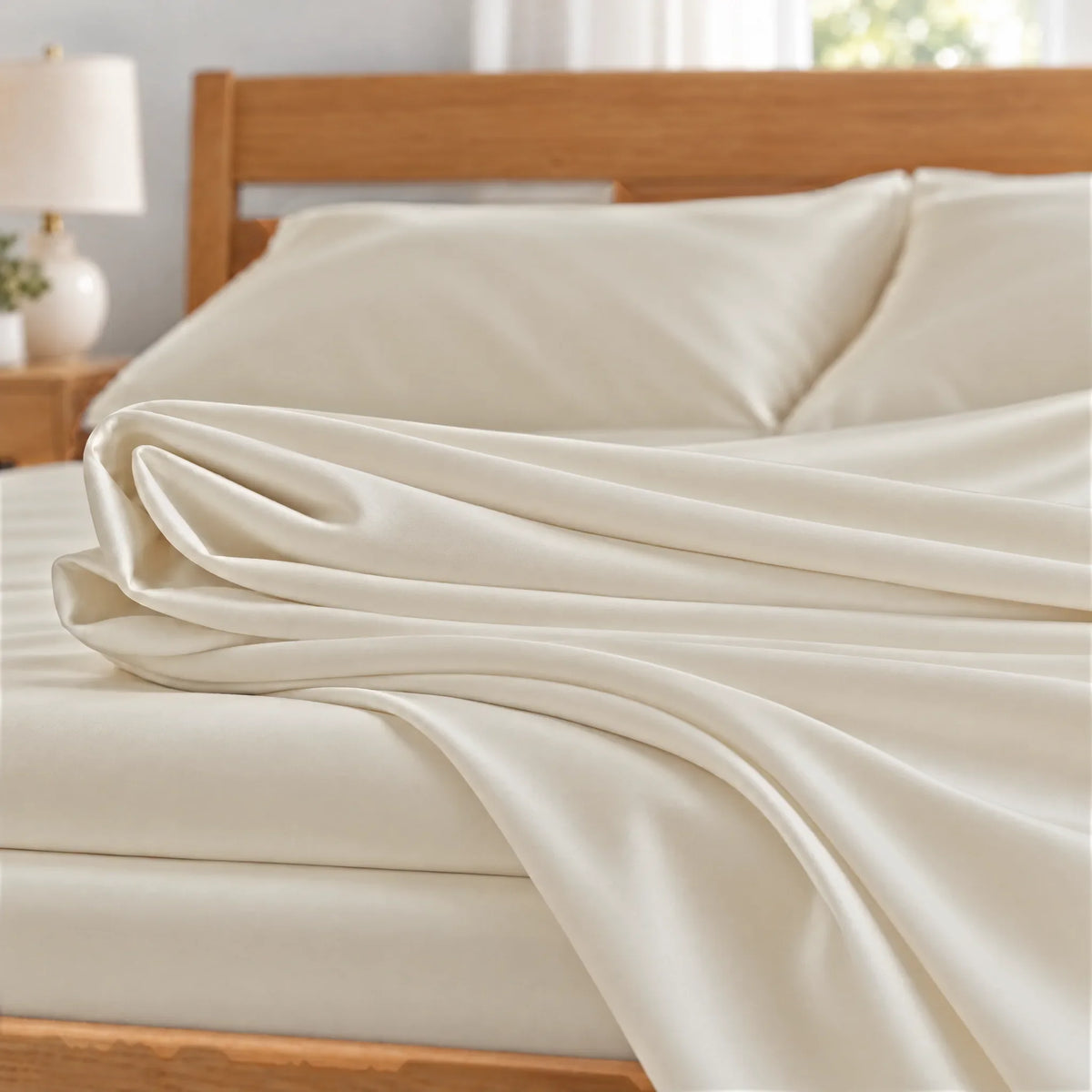 Bamboo is Better Cooling Bamboo Body Pillowcase, Ivory – close-up