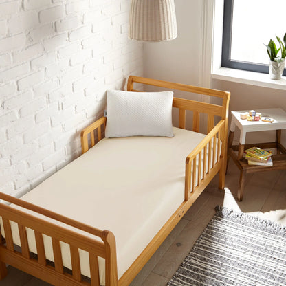 Bamboo is Better Cooling Bamboo Crib Fitted Sheet, Ivory – overhead view