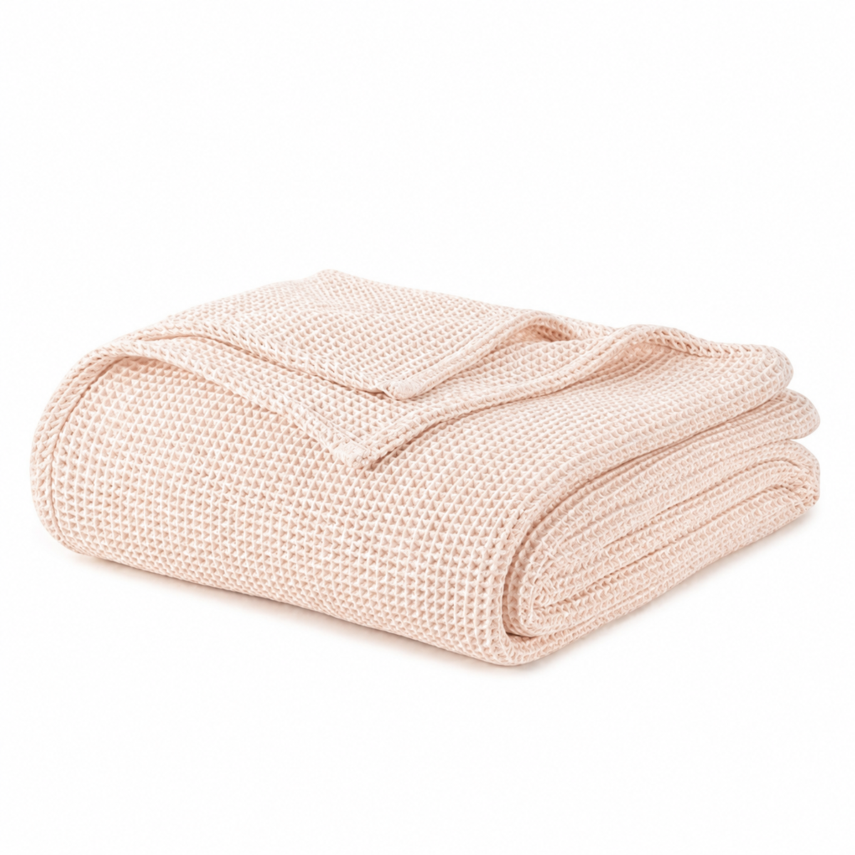 Whisper Organics Organic Cotton Waffle Knit Blanket, Natural – product photo