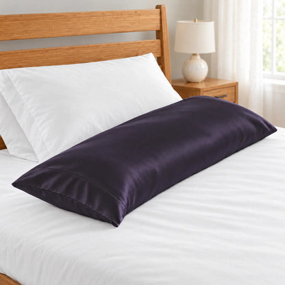 Bamboo is Better Cooling Bamboo Body Pillowcase, Royal Purple – close-up