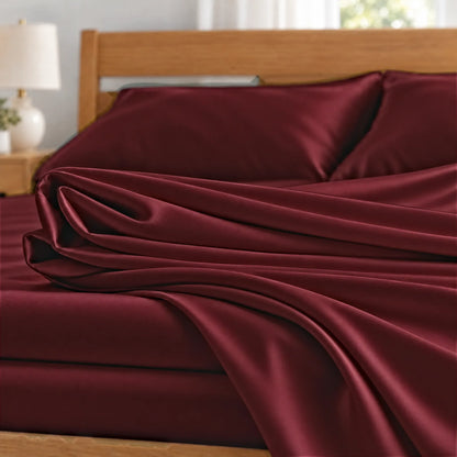 Bamboo is Better Cooling Bamboo Body Pillowcase, Ruby Red – close-up