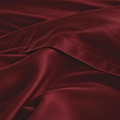 Bamboo is Better Cooling Bamboo Travel Pillowcase, Ruby Red – fabric close-up