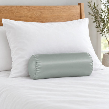 Bamboo is Better Cooling Bamboo Travel Pillowcase, Silver – size comparison with a queen pillow