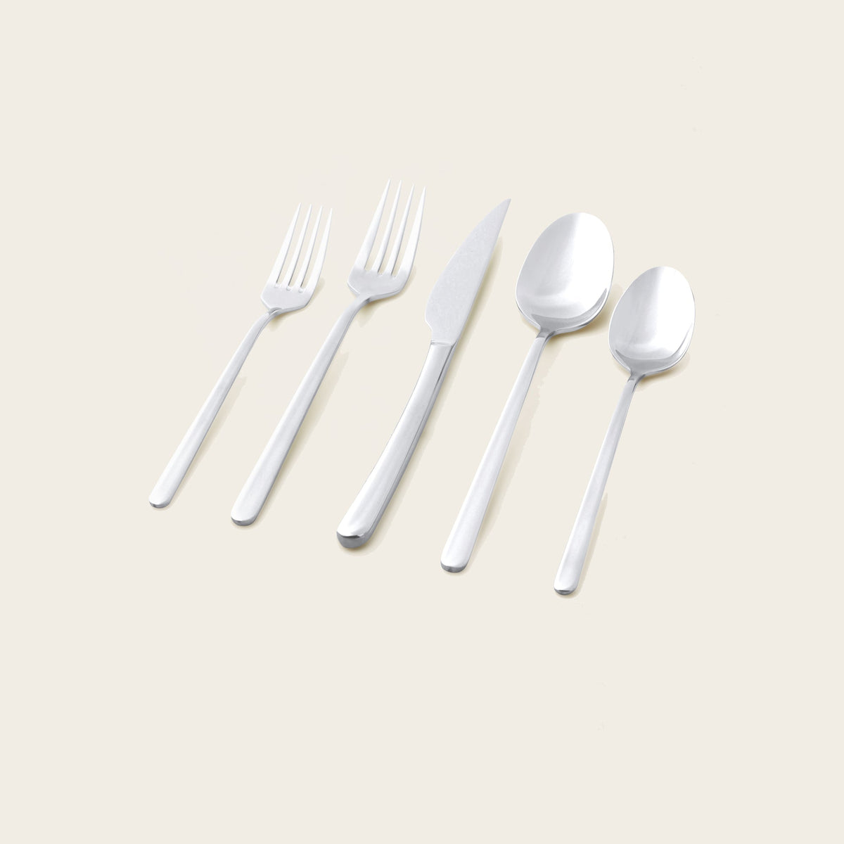 Italic Emilia Mirror 20-Piece Flatware Set, Silver – product photo