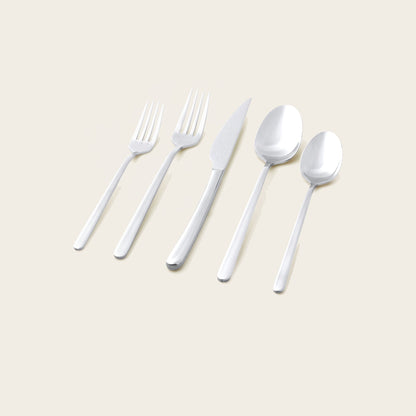 Italic Emilia Mirror 20-Piece Flatware Set, Silver – product photo