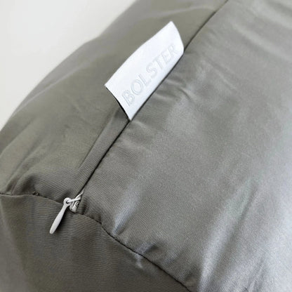 Bamboo is Better Cooling Bamboo Travel Pillowcase, Silver – zipper detail