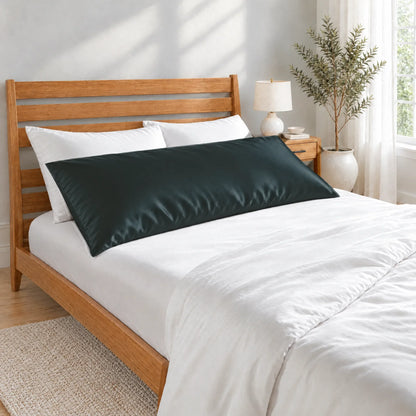 Bamboo is Better Cooling Bamboo Body Pillowcase, Slate – head-of-bed view