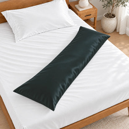 Bamboo is Better Cooling Bamboo Body Pillowcase, Slate – overhead view