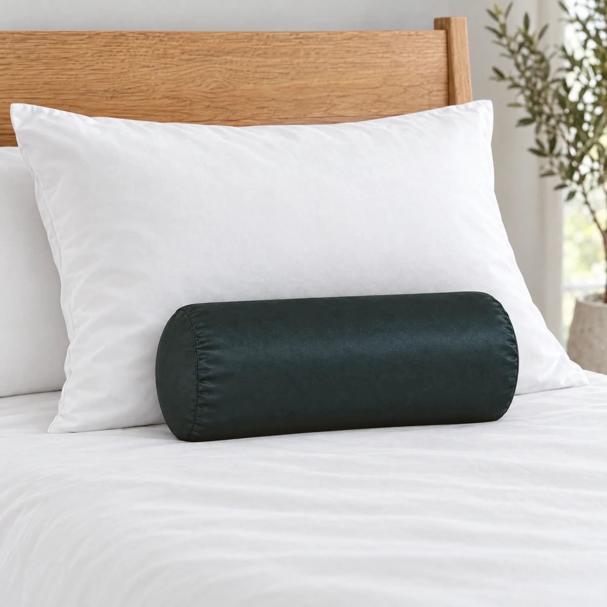 Bamboo is Better Cooling Bamboo Travel Pillowcase, Slate – size comparison with a queen pillow