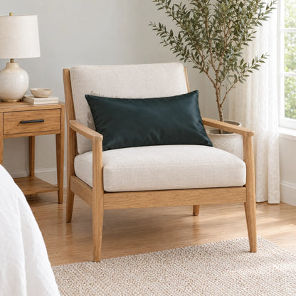 Bamboo is Better Cooling Bamboo Travel Pillowcase, Slate – on an armchair
