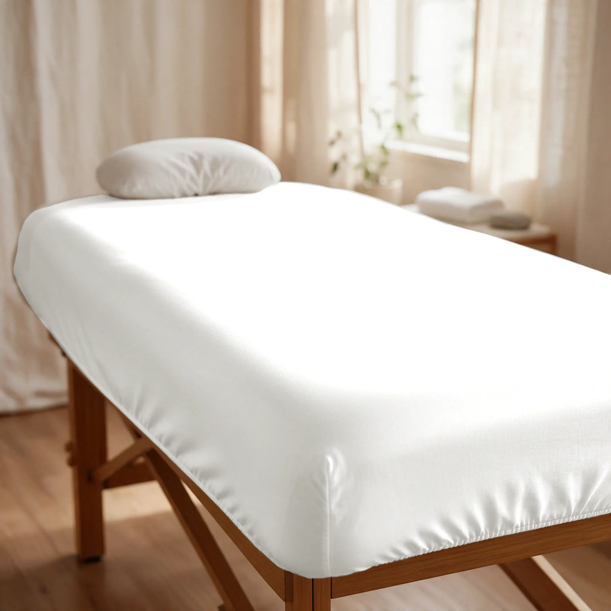 Bamboo is Better Cooling Bamboo Spa Fitted Sheet, White – product photo