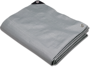 Silver/Black Heavy Duty Poly Tarp