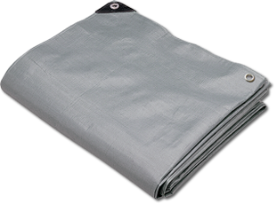 Silver/Black Heavy Duty Poly Tarp