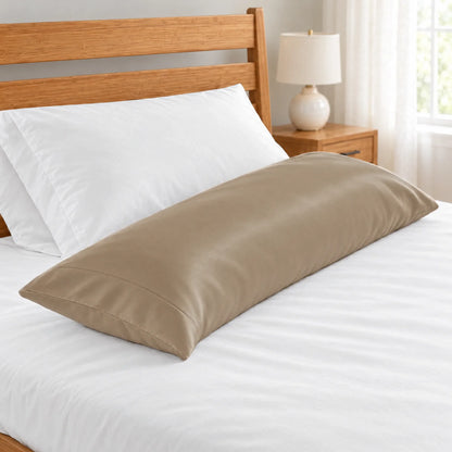 Bamboo is Better Cooling Bamboo Body Pillowcase, Taupe – close-up