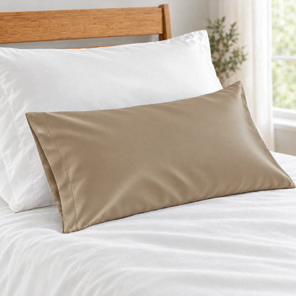 Bamboo is Better Cooling Bamboo Travel Pillowcase, Taupe – close-up