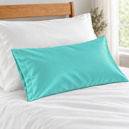 Bamboo is Better Cooling Bamboo Travel Pillowcase, Tiffany Blue – close-up