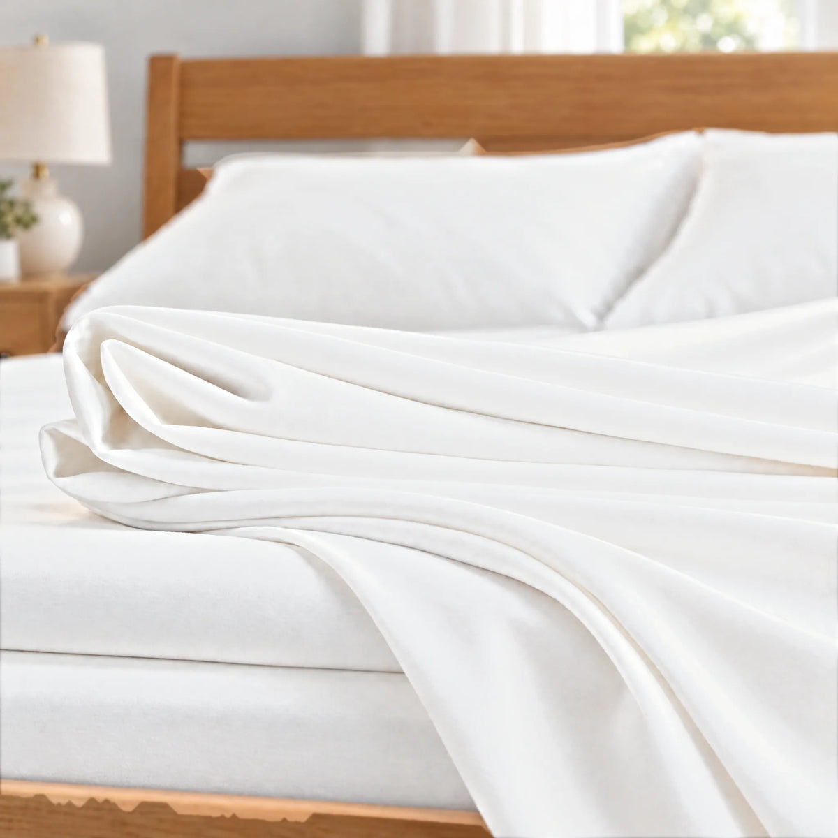 Bamboo is Better Cooling Bamboo Body Pillowcase, White – close-up