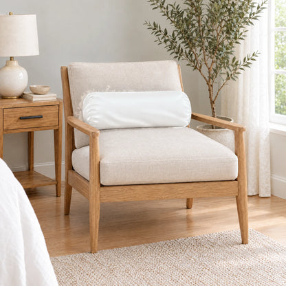 Bamboo is Better Cooling Bamboo Travel Pillowcase, White – on an armchair