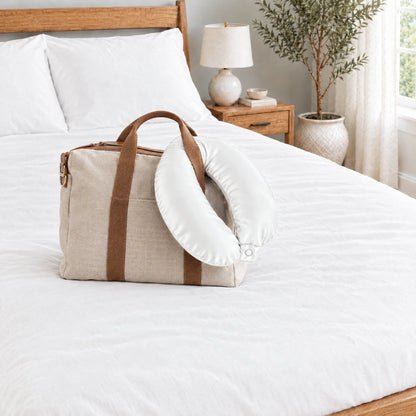 Bamboo is Better Cooling Bamboo Travel Pillowcase, White – with a tote bag