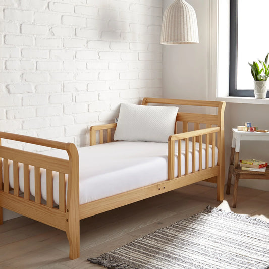 Bamboo is Better Cooling Bamboo Crib Fitted Sheet, White – side view