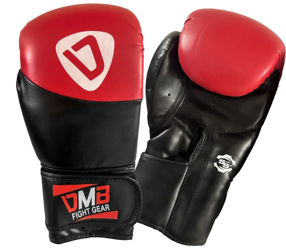 DMB Professional Red Boxing Leather Gloves - DMB Supply