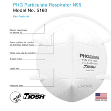 Load image into Gallery viewer, PHG N95 Particulate Respirator (20 Masks) - DMB Supply
