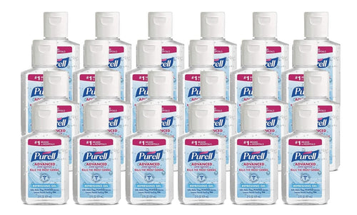 Purell Advanced Gel Hand Sanitizer Flip Cap 2 fl. oz. (24 Bottles) - DMB Supply