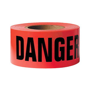 Red Danger Tape 3 x 1,000FT - 10/Rolls (Case) - DMB Supply